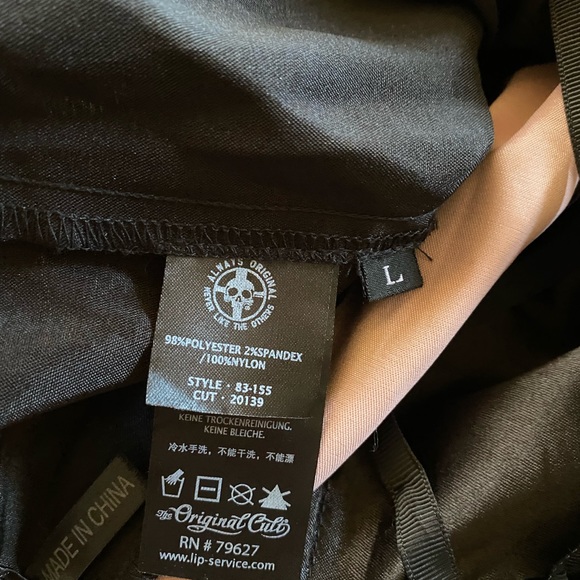 Lip Service 2008 Devil Dolls IV Playing Our Song Knee Skirt Corset Sides Rose L - Picture 4 of 5